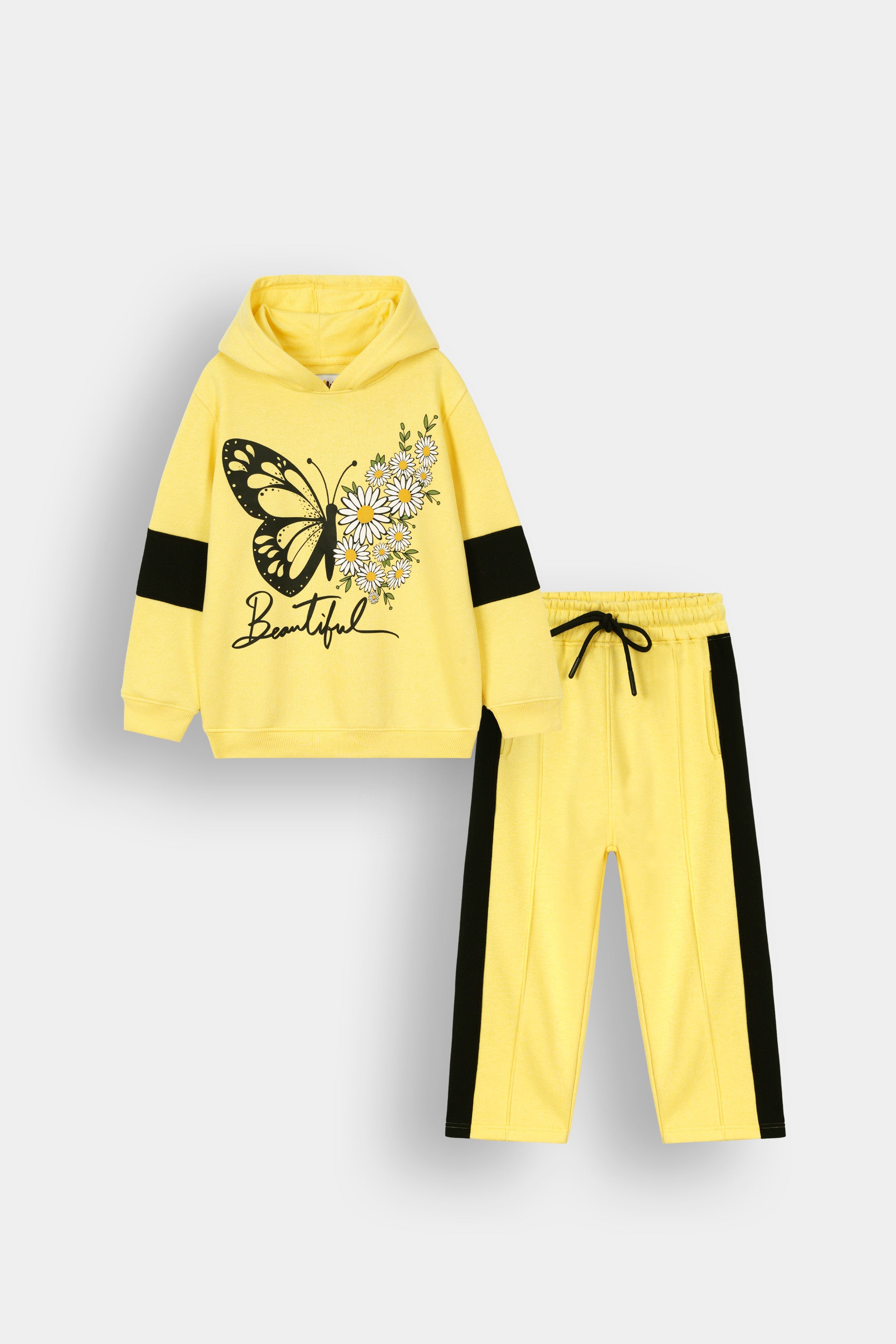 Girls Hooded Butterfly Tracksuit