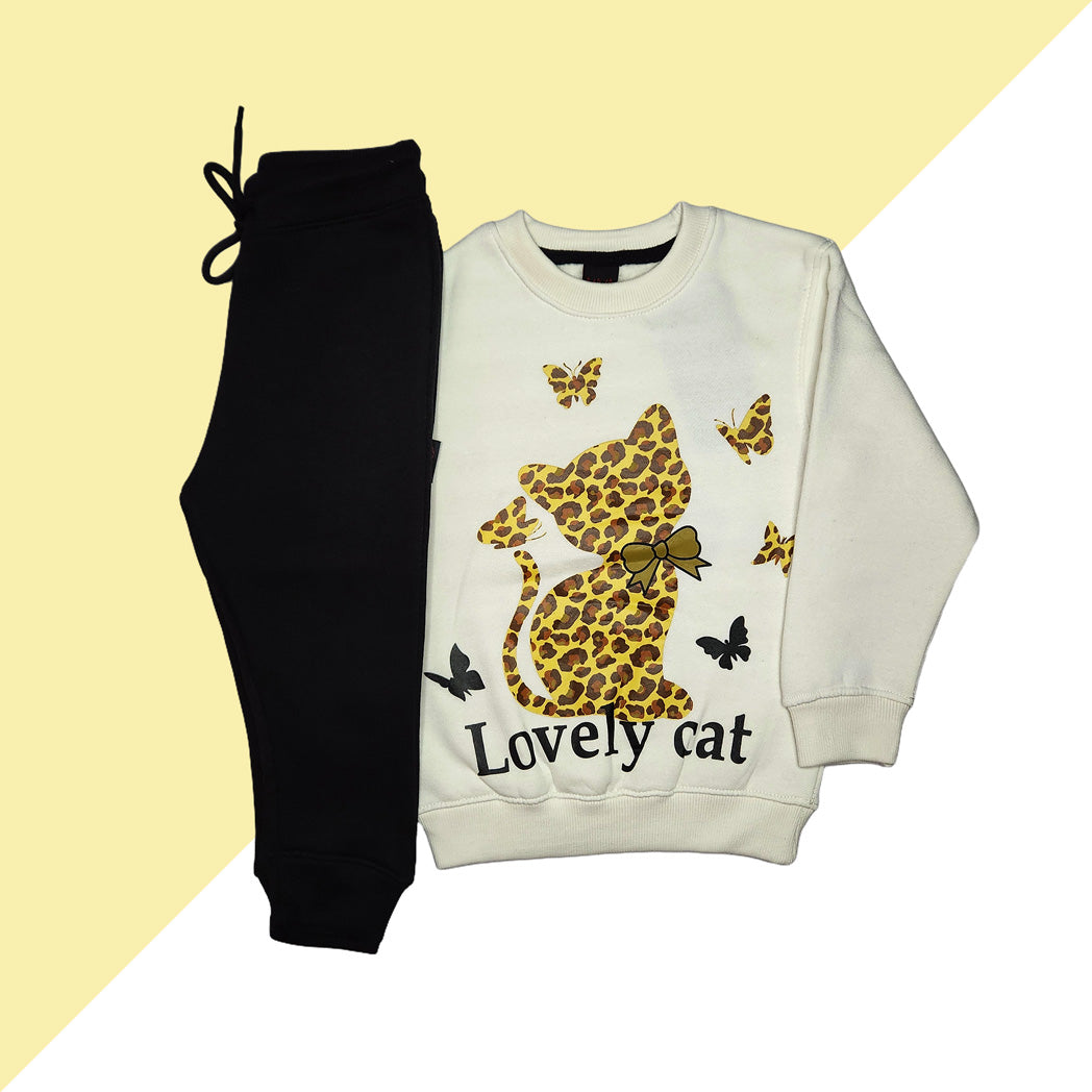 Lovely Cat Tracksuit for Your Little One Anwa Apparel
