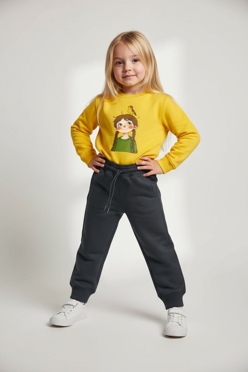 Cute Girl Print Tracksuit