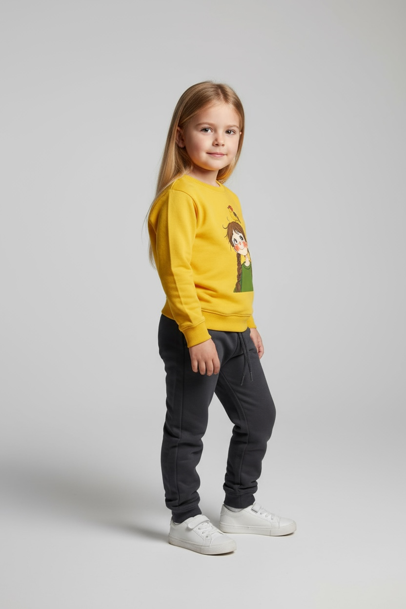 Cute Girl Print Tracksuit