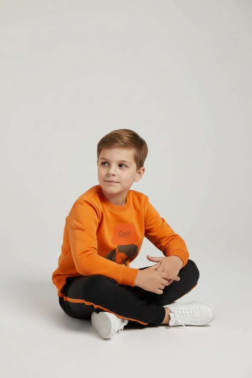 Character Print Kids Tracksuit